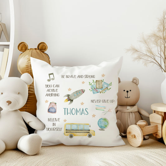 Personalised Back to School Soft Keepsake Cushion