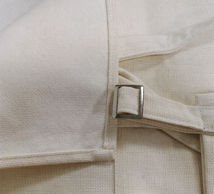 Personalised Linen Apron with Floral Monogram | Custom Adult Gift