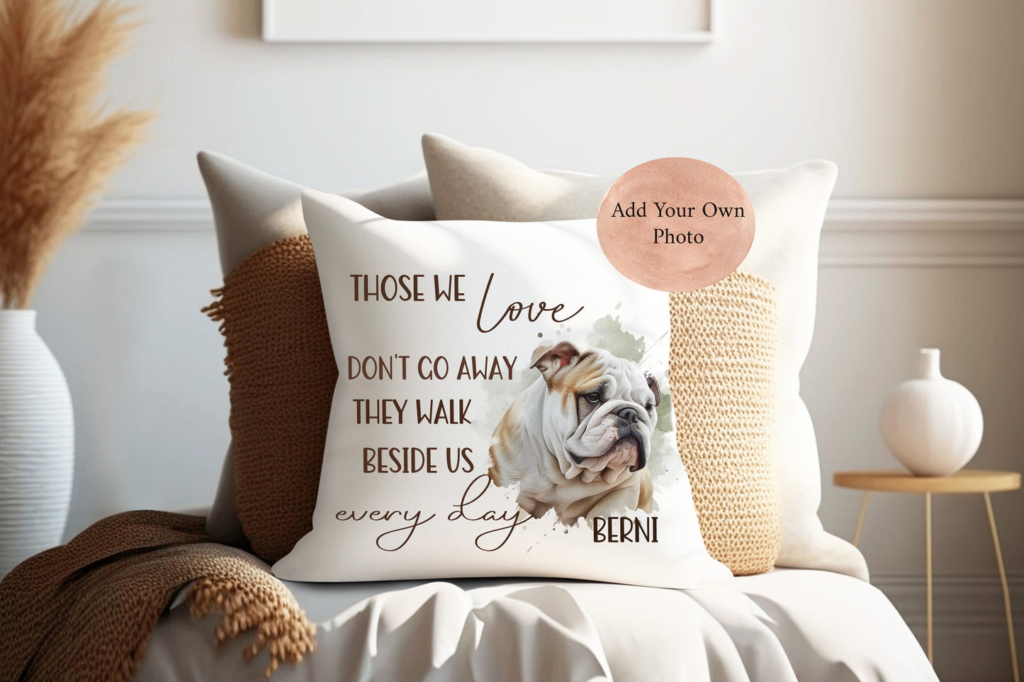 Personalised with Your own Photo Dog Memory Gift Cushion