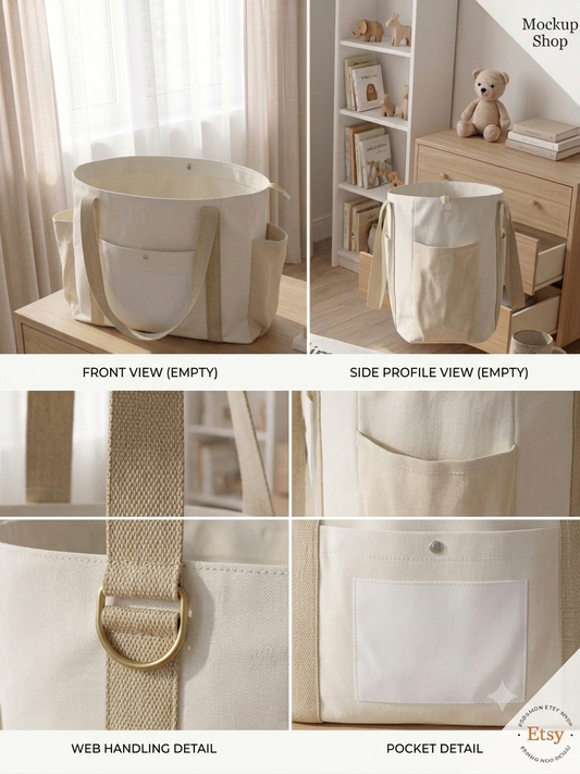 Personalised Teacher Tote Bag, Custom Canvas Appreciation Gift purse, End of Year Large Utility organiser with Pockets