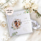 Personalised Own photo  Anniversary Floral Guestbook with Ribbon