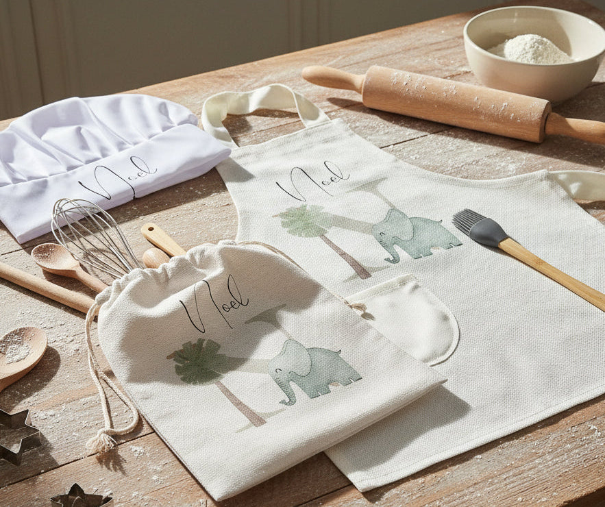 Safari Initial - Personalised Kids Unique Baking Set
