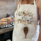 Personalised Wildflower Bridal Linen Apron Gift Set