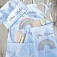 Pink Rainbow - Personalised Kids Apron Baking Set