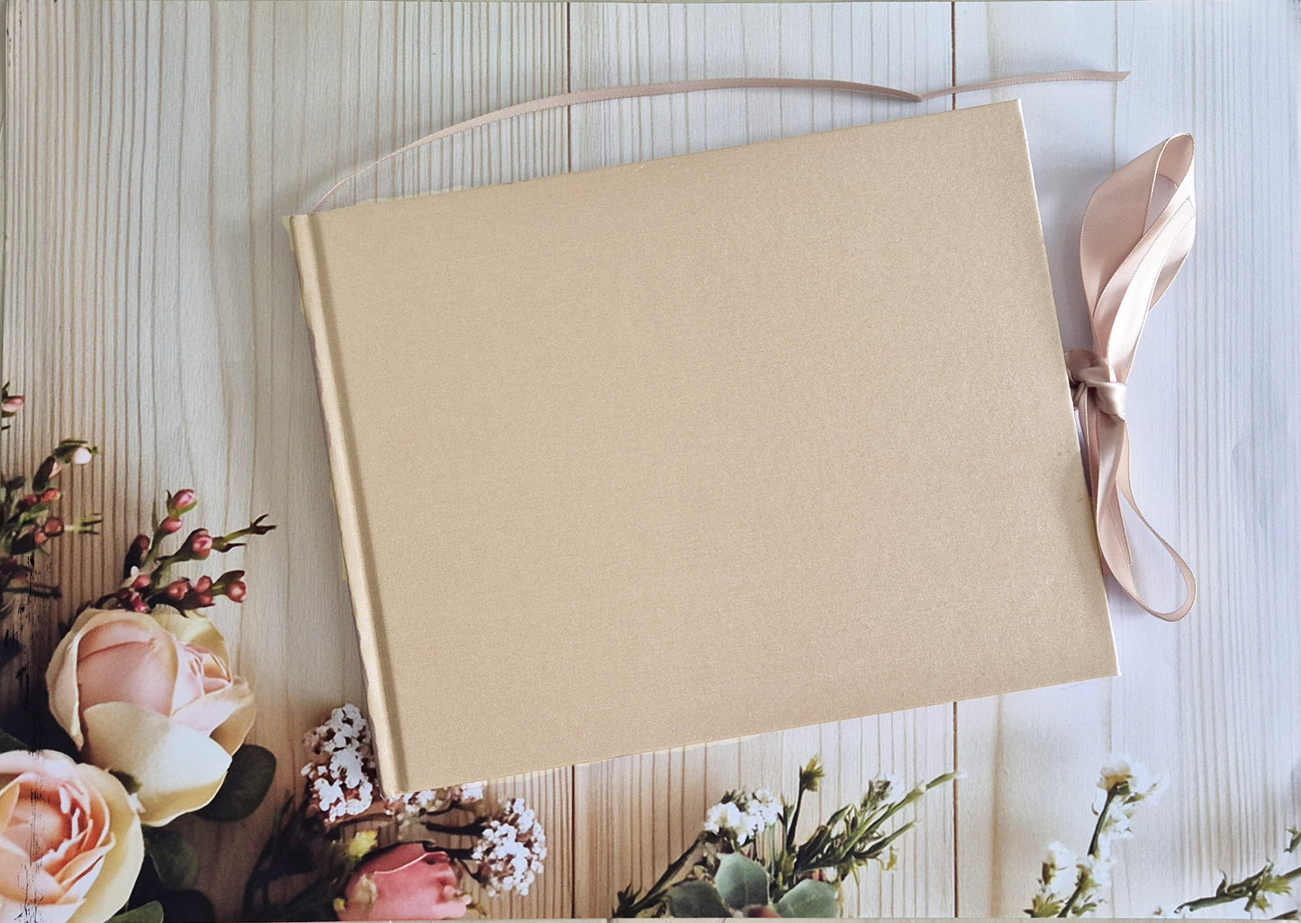 Personalised Golden Christening Pooh Bear Piglet  7X9 INCHES Guestbook, Floral Style Keepsake Album