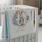 Personalised Blue Rabbit Baby Blanket | Custom Name Romper | New Baby Gift