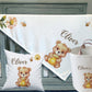 Cute Honey Bear - Personalised Baby Blanket Cushion Toy Bag Set