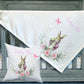 Personalised Pink Floral Bunny Baby Blanket Cushion Gift