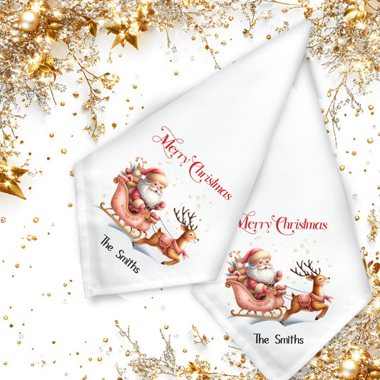Personalised Christmas Deer Design  Design Napkin
