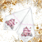 Pink Theme Christmas Landscape Design Napkin Set