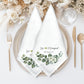 Eucalyptus Green Elegant Couple's Personalised Wedding Napkin Set