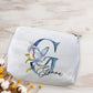 Blue Butterfly Letter Makeup Bag