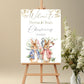 Twins Rabbit Christening Welcome Banner
