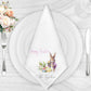 Personalised Easter Bunny & Chick Napkins | Custom Family Name Linens