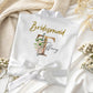 Personalised Bridesmaid Satin Robe – Custom Botanical Monogram Wedding Dressing Gown