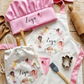 Personalised Kids Fairy Baking Apron Set, Custom Toddler Chef Hat, Mushroom Garden Nursery Gift