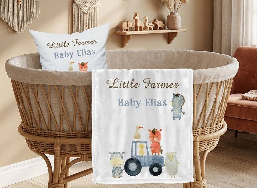 PERSONALISED FARMER BLANKET CUSHION