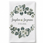 Personalized Eucalyptus Tea Towel | Custom Wedding & Anniversary Gift.