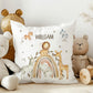 Personalised Rainbow  Design Safari Nursery Cushion