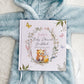 Personalised Floral Bear Theme Baby Shower Guestbook with Ribbon