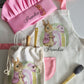 Pretty Pink Bunny - Personalised Kids Unique Linen Baking Set