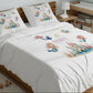 Personalised Mermaid Bedding Set - Custom Name Under the Sea Girls Duvet Cover & Pillowcase - Watercolour Mermaid Castle Bedroom Decor