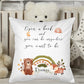 Forest Animals Rainbow Kids Personalised  Pocket Pillow