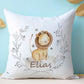 Personalised Lion  Design Safari Nursery Cushion