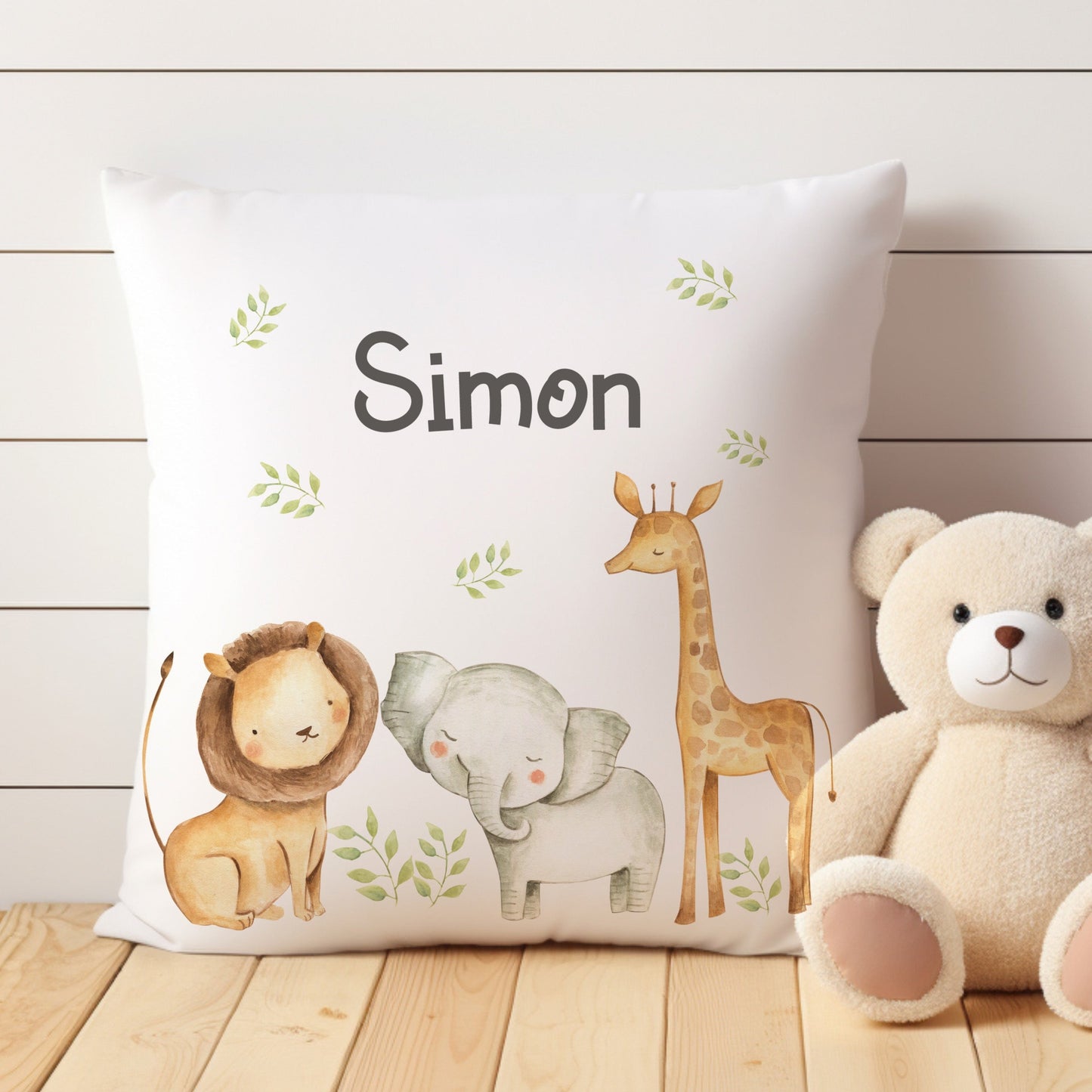 Safari Animals Jungle Party Nursery Cushion Comforter Set