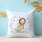 Personalised Lion  Design Safari Nursery Cushion