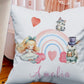 Personalised Alice in Wonderland Large Toy basket Gift Set With Cushion