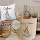 Personalised Blue Bunny Print Kid Toy Basket Storage