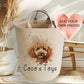 Personalised Cute Dog Toy Storage Basket with Matching Soft Customised Blanket
