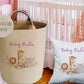 Personalised Safari Animals Large Toy basket Gift Set With Cushion
