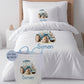 Tractor Farmer Boy - Personalised Duvet Cover Set with Toy basket