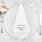 Personalised Custom made Elegant  Wedding Napkin Set for any Occasions