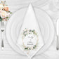 Personalised Floral Eucalyptus Design Wedding Napkin Set