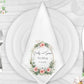 Customised Floral Wreath Mr and Mrs Elegant Wedding Napkin Set