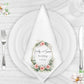 Customised Floral Wreath Mr and Mrs Elegant Wedding Napkin Set