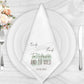 Personalised Mr and Mrs Elegant Wedding Napkin Set
