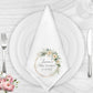 Personalised Floral Wreath Baby Shower Napkin Set