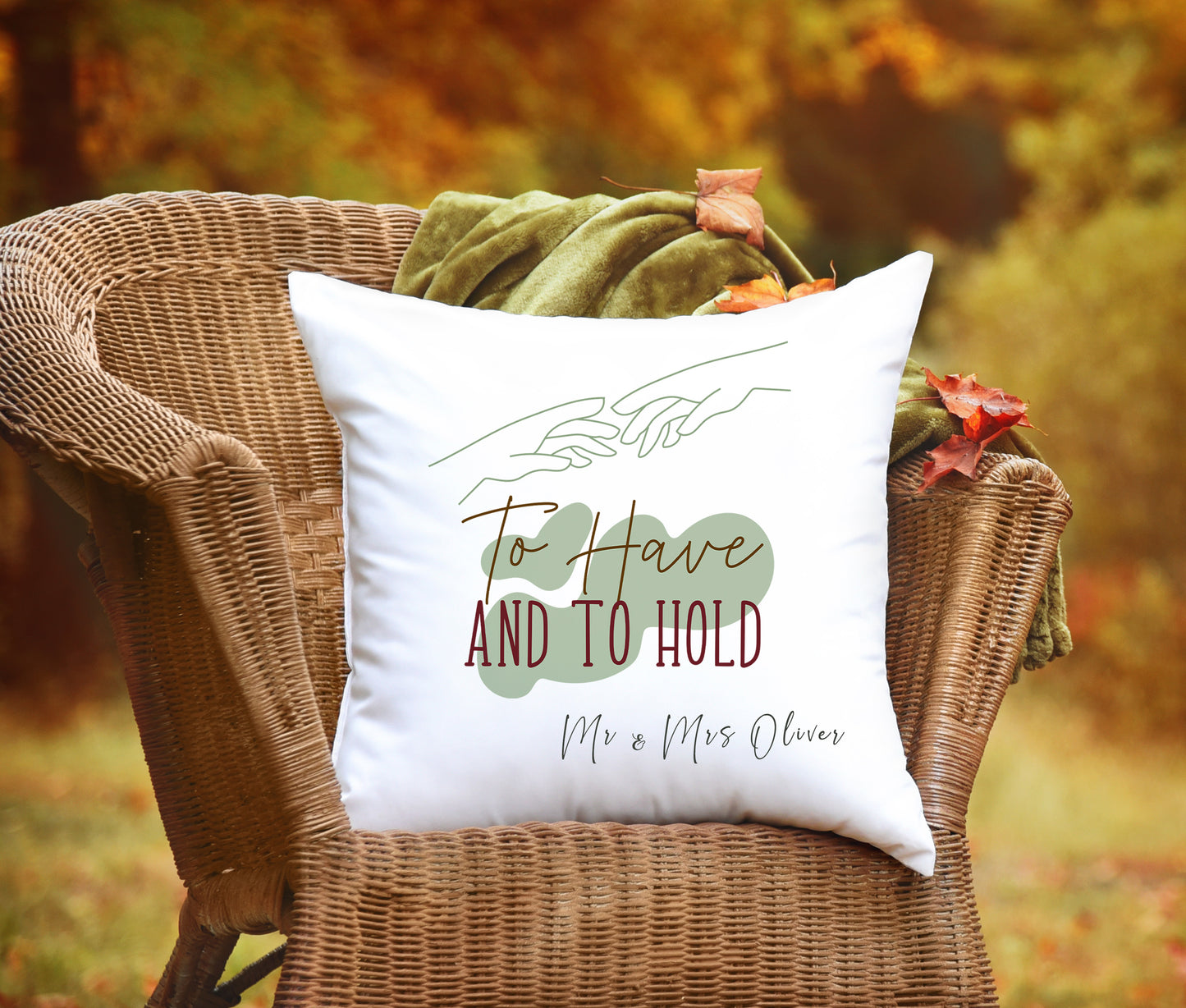 To Have and to Hold Mr and Mrs - Personalised Wedding Gift Duvet Cover Set