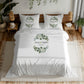 Greenery Wreath  Personalised Wedding Bridal Duvet Cover Set