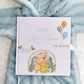 Personalised Rainbow Bear Theme Baby Shower Guestbook with Ribbon