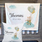 Personalised Cute Bear with Balloon baby Blanket Cushion Set