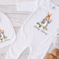 Floral Bunny - Personalised Baby Blanket Set