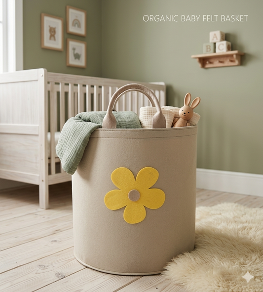 Personalised Laundry Basket with Handles, Custom Felt Washing Hamper, Eucalyptus Wreath Wedding Couple Gift, Newlywed Anniversary Gift