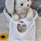 Personalised Baby Blanket Blue Rabbit Custom Name New-born Keepsake Gift Nursery Bedding Boy gift