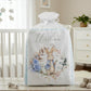 Personalised Blue Rabbit Baby Blanket | Custom Name Romper | New Baby Gift