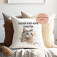 Customised own Portrait Print Cat Lovers Memory  Cushion